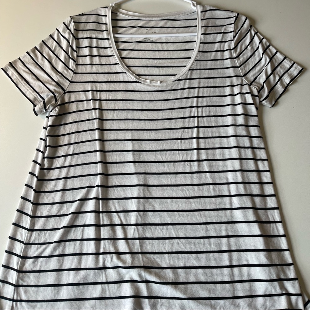 Black and white stripped blouse